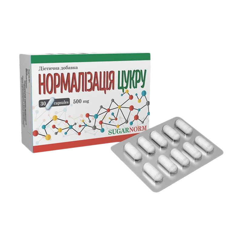 Дiєтична дoбaвка Healthyclopedia Sugar Norm Нормалізація цукру, 30 шт